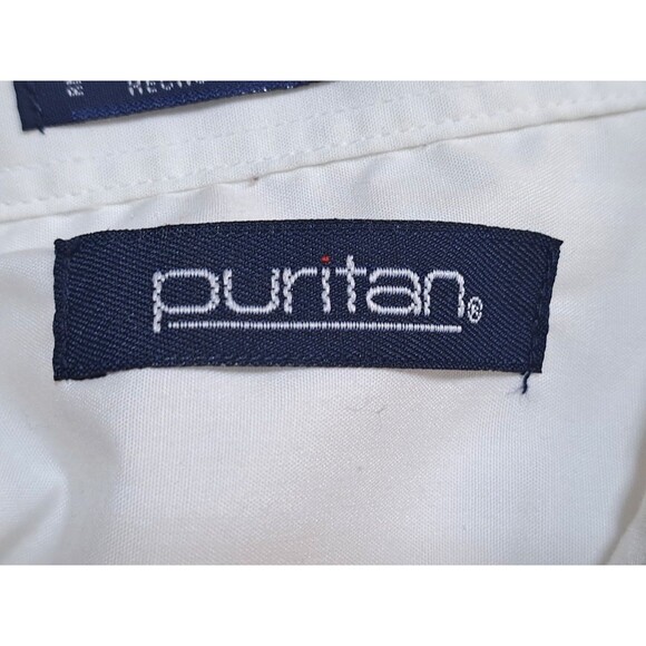 Vintage Mens Puritan White Long Sleeve Shirt Button Up Wrinkle Free Size XXL-2XL - Picture 8 of 10